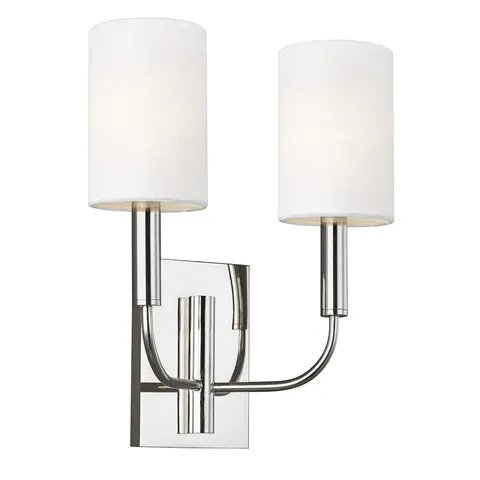 Lampa ścienna Brianna FE-BRIANNA2-PN Elstead Lighting 2x60W E14 Stal Chrom