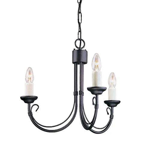 Lampa wisząca Żyrandol Chartwell CH3-BLACK Elstead Lighting 3x60W E14 Stal Czarny