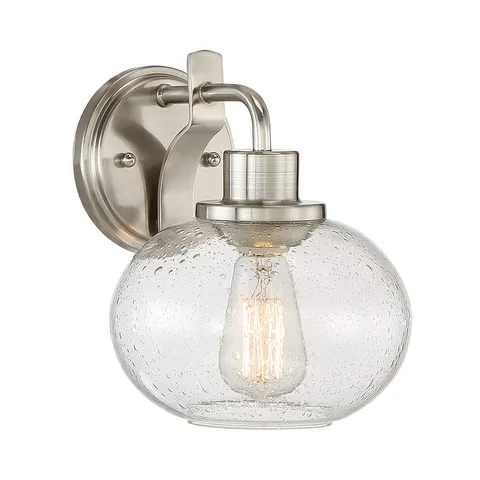 Lampa ścienna Trilogy QZ-TRILOGY1-BN Elstead Lighting 1x60W E27 Metal Srebrny