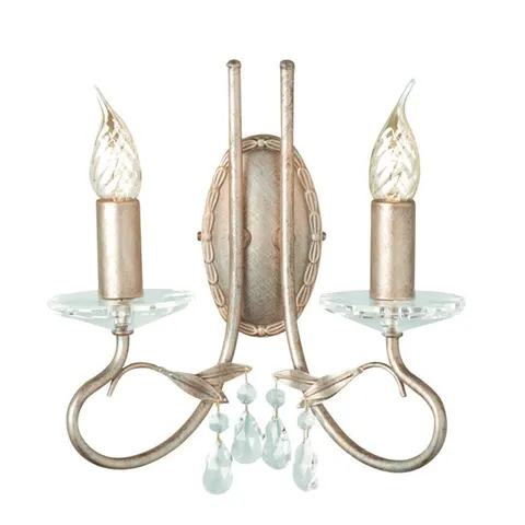 Lampa ścienna Christina CRT2-SILVER-GOLD Elstead Lighting 2x60W E14 Stal Złoty