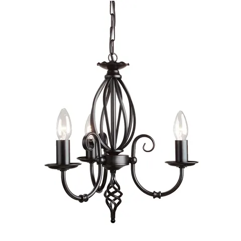 Lampa wisząca Żyrandol Artisan ART3-BLACK Elstead Lighting 3x60W E14 Stal Czarny