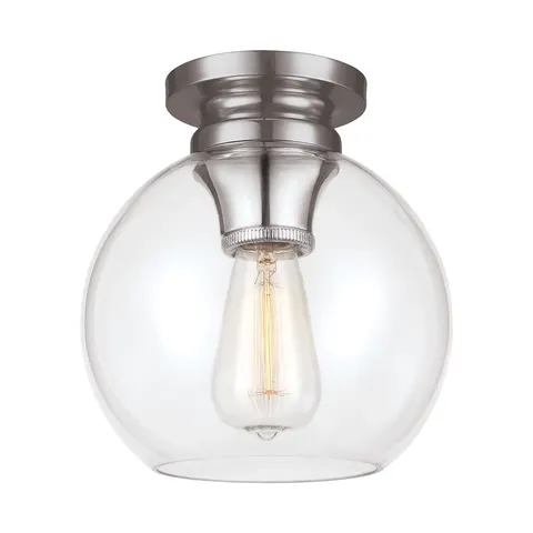 Lampa sufitowa Tabby FE-TABBY-F-PN Elstead Lighting 1x60W E27 Stal Srebrny