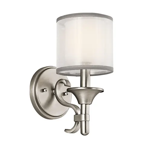 Lampa ścienna Lacey KL-LACEY1-AP Elstead Lighting 1x60W E14 Stal Srebrny