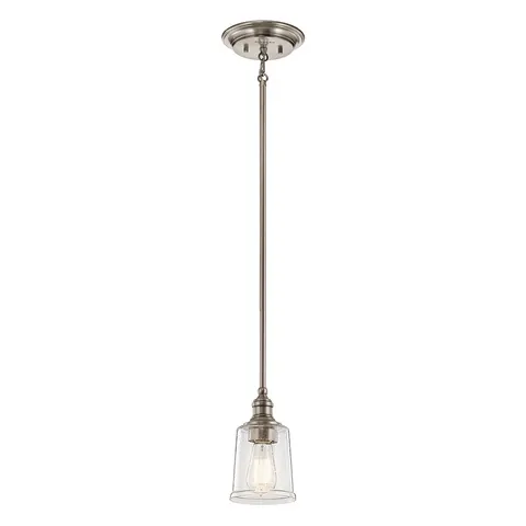 Lampa wisząca Waverly KL-WAVERLY-MP-CLP Elstead Lighting 1x60W E27 Stal Srebrny