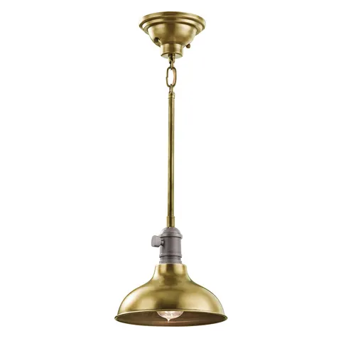 Lampa wisząca Cobson KL-COBSON-MP-BR Elstead Lighting 1x60W E27 Stal Złoty