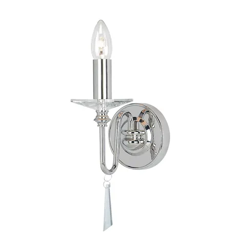 Lampa ścienna Finsbury Park FP1-POL-NICKEL Elstead Lighting 1x60W E14 Stal Chrom