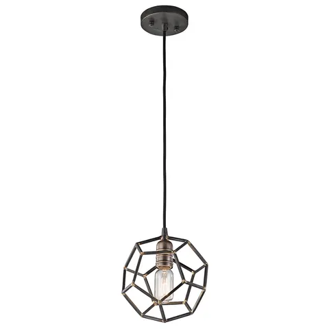 Lampa wisząca Rocklyn KL-ROCKLYN-MP-RS Elstead Lighting 1x100W E27 Stal Czarny