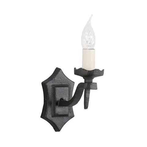 Lampa ścienna Rectory RY1B-BLACK Elstead Lighting 1x60W E14 Żelazo Czarny