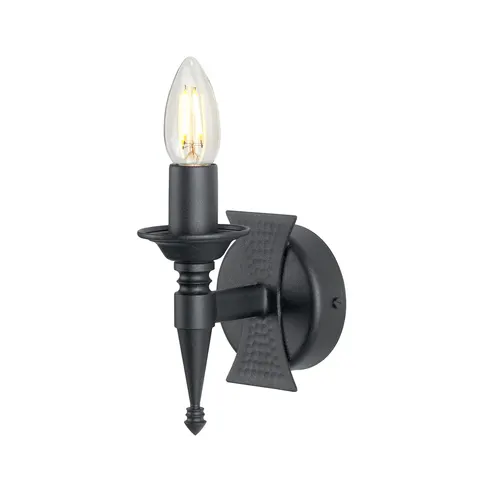 Lampa ścienna Saxon SAX1-BLK Elstead Lighting 1x60W E14 Żelazo Czarny