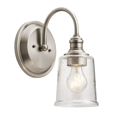 Lampa ścienna Waverly KL-WAVERLY1-CLP Elstead Lighting 1x60W E27 Stal Srebrny
