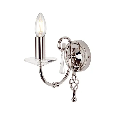 Lampa ścienna Aegean AG1-POL-NICKEL Elstead Lighting 1x60W E14 Stal Srebrny