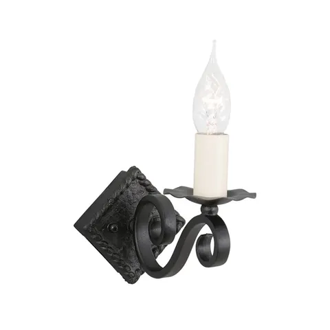 Lampa ścienna Rectory RY1A-BLACK Elstead Lighting 1x60W E14 Żelazo Czarny