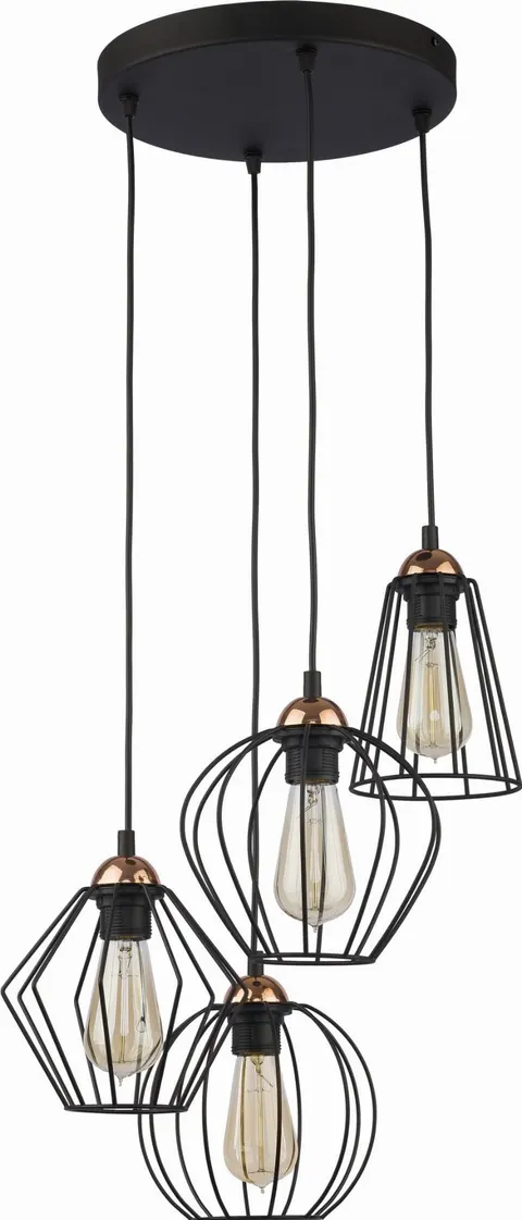 Lampa wisząca GALAXY 1643 TK Lighting 4xE27 Metal Czarny
