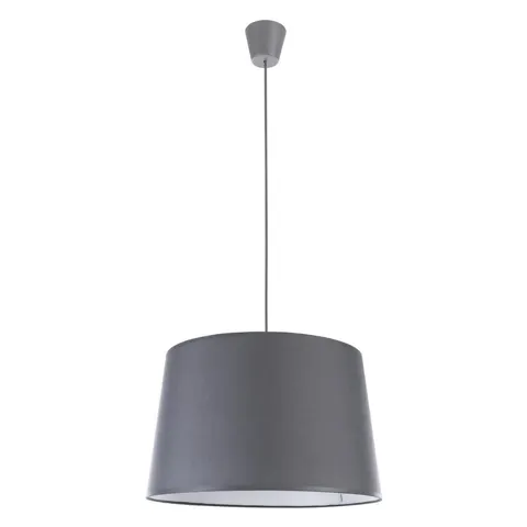 Szara lampa wisząca z grafitowym abażurem Ø45cm do nowoczesnego salonu 1xE27 MAJA - 1881