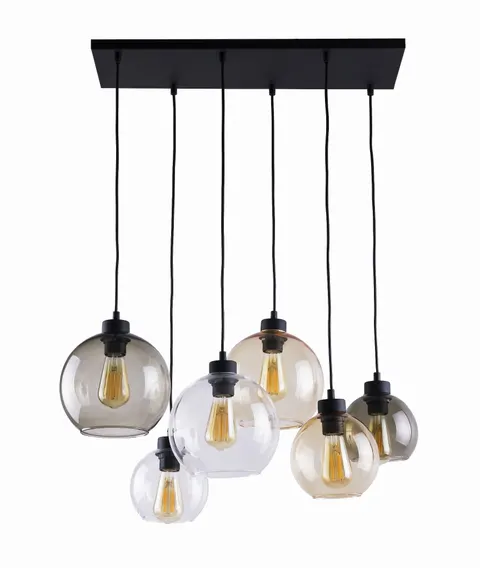 Lampa wisząca CUBUS 2164 TK Lighting 6xE27 Metal Czarny
