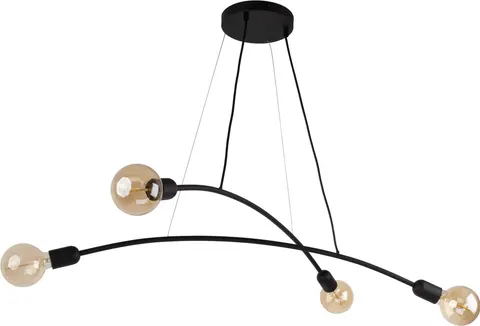 Lampa wisząca HELIX 2724 TK Lighting 4xE27 Metal Czarny