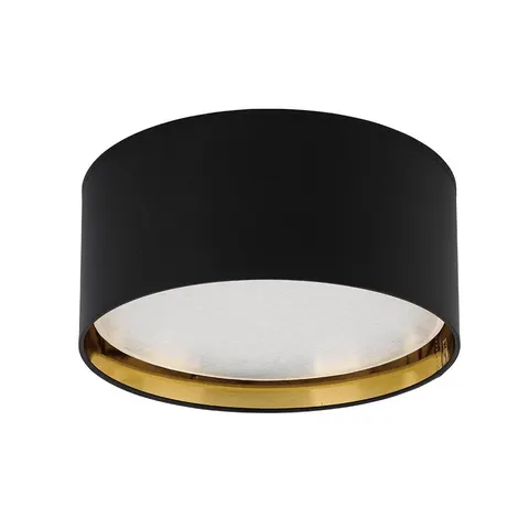 Stylowa czarna lampa sufitowa ze złotym wnętrzem 4xE27 45 cm, elegancki plafon z kolekcji BILBAO - 3376