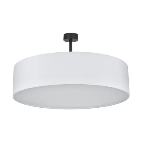 Lampa sufitowa czarno-biała Ø60cm do minimalistycznej jadalni lub sypialni 4xE27 RONDO WHITE - 4242