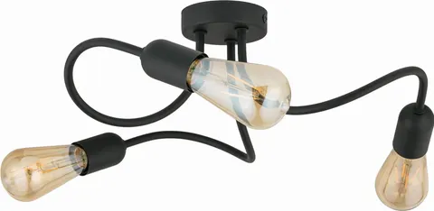 Lampa sufitowa Plafon WAVE 4407 TK Lighting 3x60W E27 Czarny Metal
