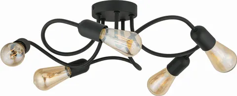 Lampa sufitowa Plafon WAVE 4408 TK Lighting 5x60W E27 Czarny Metal