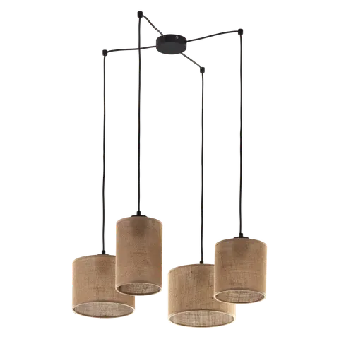 Lampa wisząca JUTA 6585 TK Lighting 4xE27 Metal Czarny
