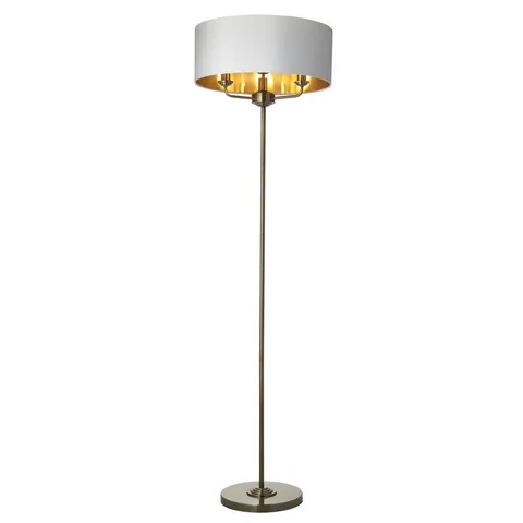Lampa podłogowa Endon Highclere 3x40W E14 Stal Mosiądz