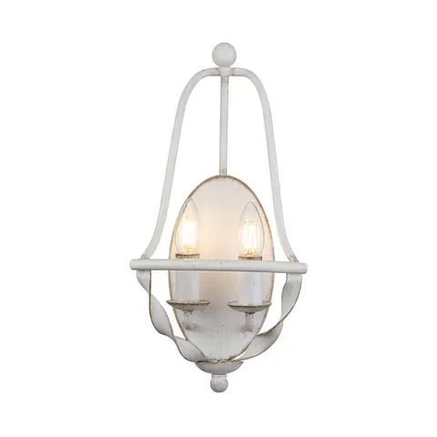 Lampa ścienna kinkiet Bradbury QZ-BRADBURY2-AWH Elstead Lighting 2xE14 40 W Stal Białe