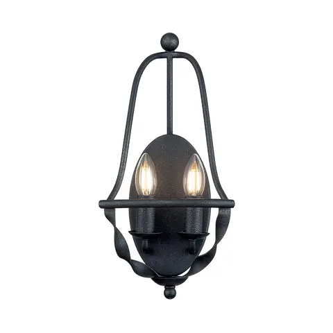 Lampa ścienna kinkiet Bradbury QZ-BRADBURY2-GK Elstead Lighting 2xE14 40 W Stal Popielate