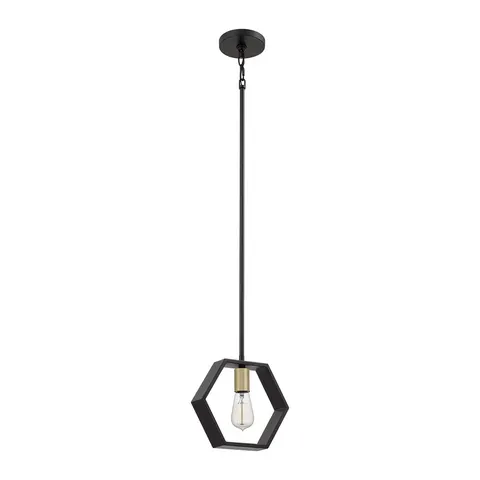 Lampa wisząca Bismarck QZ-BISMARCK-MP-EK Elstead Lighting 1xE27 60 W Stal Czarne