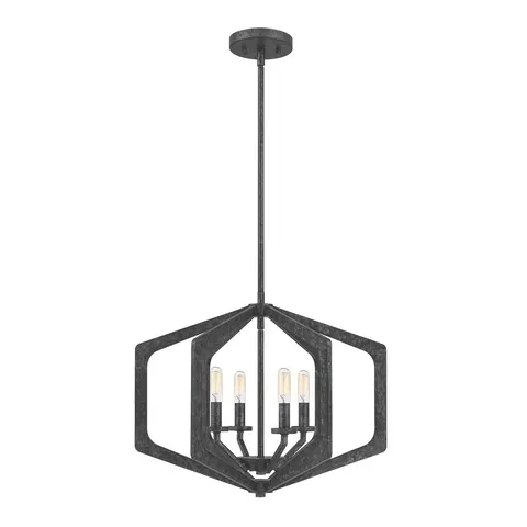 Lampa wisząca Vanguard QZ-VANGUARD-4P-OK Elstead Lighting 4xE14 40 W Stal Postarzana czerń