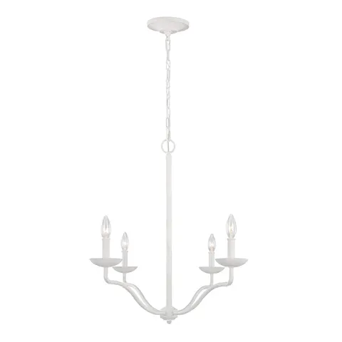 Lampa wisząca Żyrandol Annie FE-ANNIE4-PSW Elstead Lighting 4xE14 40 W Stal Białe