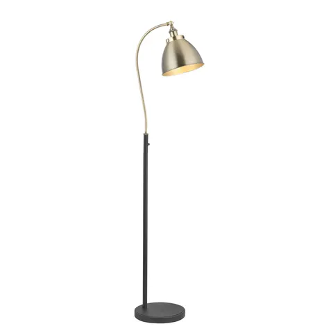 Lampa podłogowa Franklin Endon 1x10W E27 Stal Mosiądz