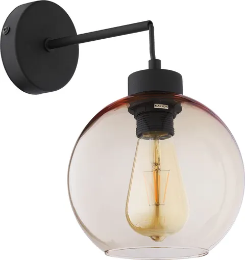 Lampa ścienna Kinkiet CUBUS 4135 TK Lighting 1xE27 15W Szkło Bursztyn
