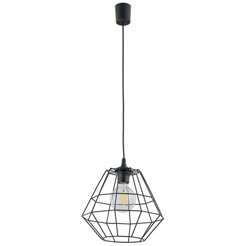 Lampa wisząca DIAMOND 6206 TK Lighting 1xE27 15W Metal Czarny