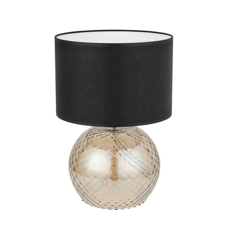 Lampka nocna BRISTOL 5448 TK Lighting 1xE27 15W Tkanina Czarno / biały