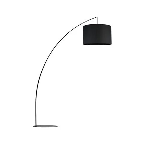 Czarna lampa podłogowa do przestronnego salonu MOBY BLACK 1xE27 - 5485