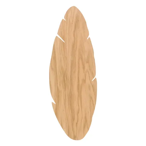 Ozdobny kinkiet z drewnianym kloszem w kształcie liścia, do doświetlenia sypialni HOJA WOOD 2xG9 - 4678