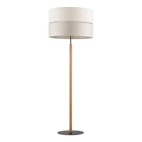 Lampa podłogowa ECO 5597 TK Lighting 1xE27 15W Tkanina Szaro beżowy