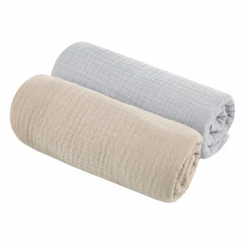 Muślinowe pieluszki bawełniane 2 szt Grey- Sand Sleepee