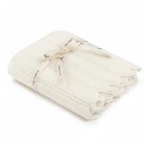 Bambusowy kocyk cream 80x100 feather / My Memi