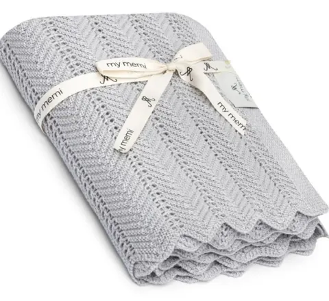 Bambusowy kocyk light grey 80x100 feather / My Memi
