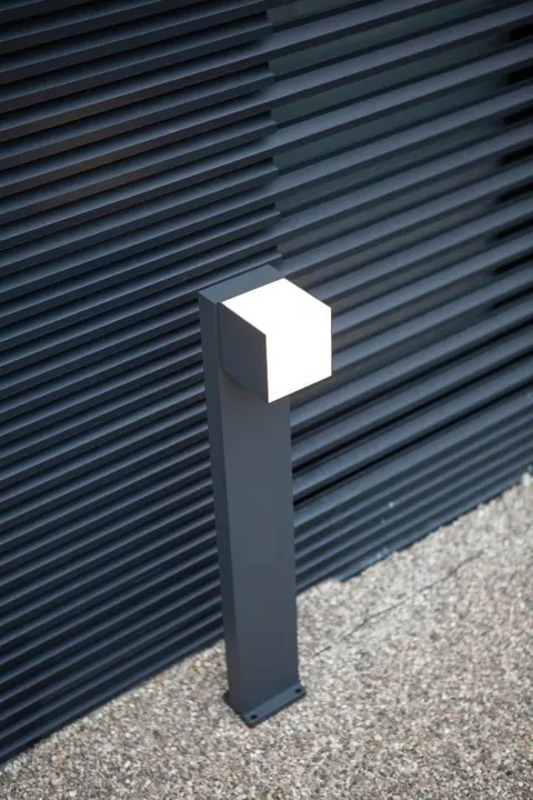 Lutec lampa stojąca słupek LED 75cm CUBA 12,2W 500lm 3000K antracyt IP54 7193802118