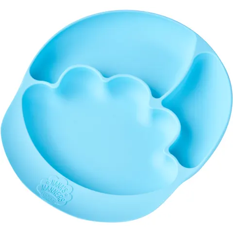 Nana's Manners BLUE Talerz silikonowy z przyssawką