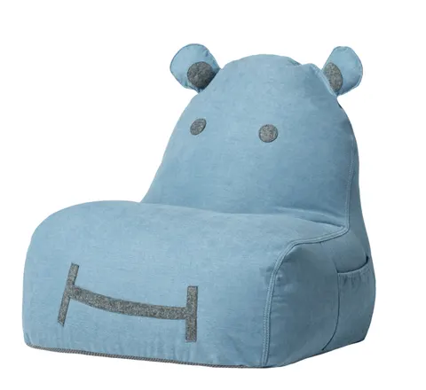 Pufa siedzisko Hippo soft niebieska / The Brooklyn Kids