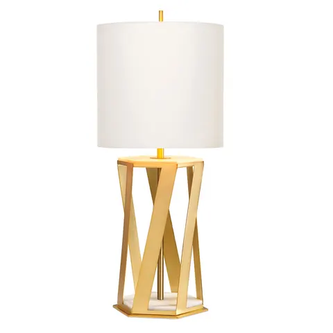 Lampa stołowa Apollo APOLLO-TL-WHT Elstead Lighting 1x60 W E27 Szczotkowany mosiądz