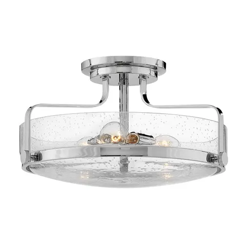 Lampa sufitowa Średni półplafon Harper HK-HARPER-SFM-CM-CS Elstead Lighting 3x60 W E27 Polerowany chrom