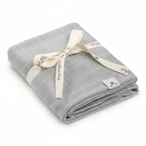 Bambusowa pieluszka muślinowa 65x65 light grey My Memi