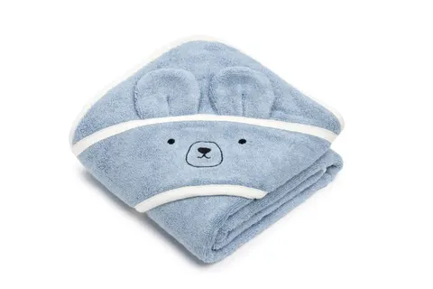 Ręcznik bambusowy 85x85 Bear Dusty Blue / My Memi