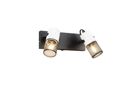 Lampa ścienna Tosh 804370234 Trio 2xE14 15W Czarny / Biały Metal