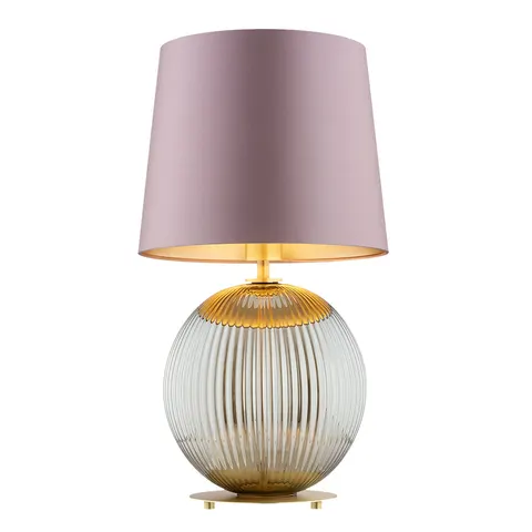 Lampa Stołowa Hamilton 8531 Argon 1xE27 15W Abażur Satynowy/ Szkło, Brudny